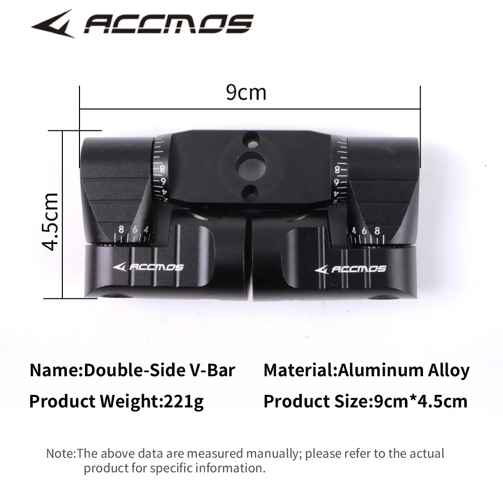ACCMOS – barre en V double face en alliage d'aluminium, Angle réglable avec barre stabilisatrice d'équilibre, accessoire de tir à l'arc à montage à dégagement rapide