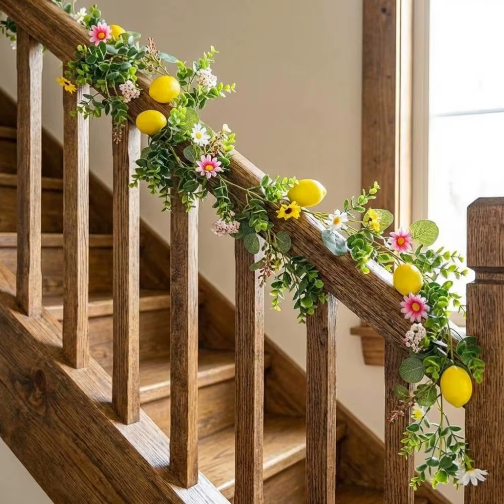Fleurs en soie, vigne artificielle de citron