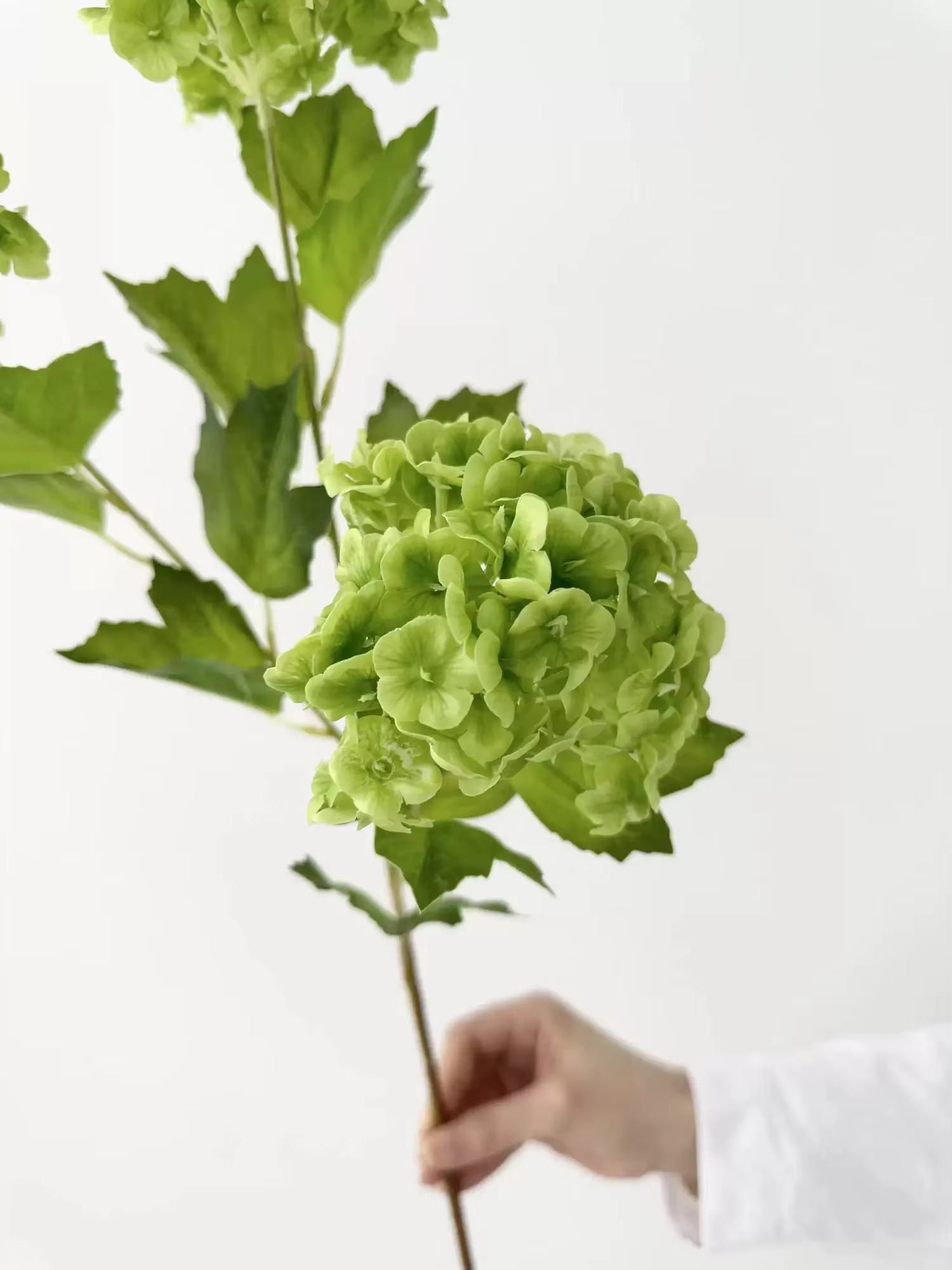 Hortensia artificielle blanche à 3 têtes
