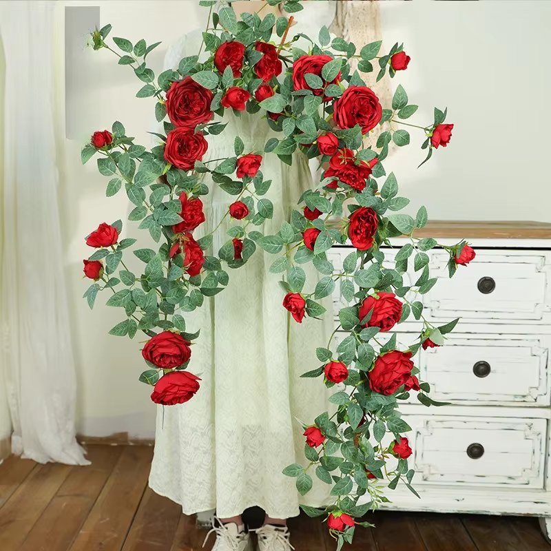 1.75m soie chérie Roses vignes Simulation fleurs jardin mariage arc Rose