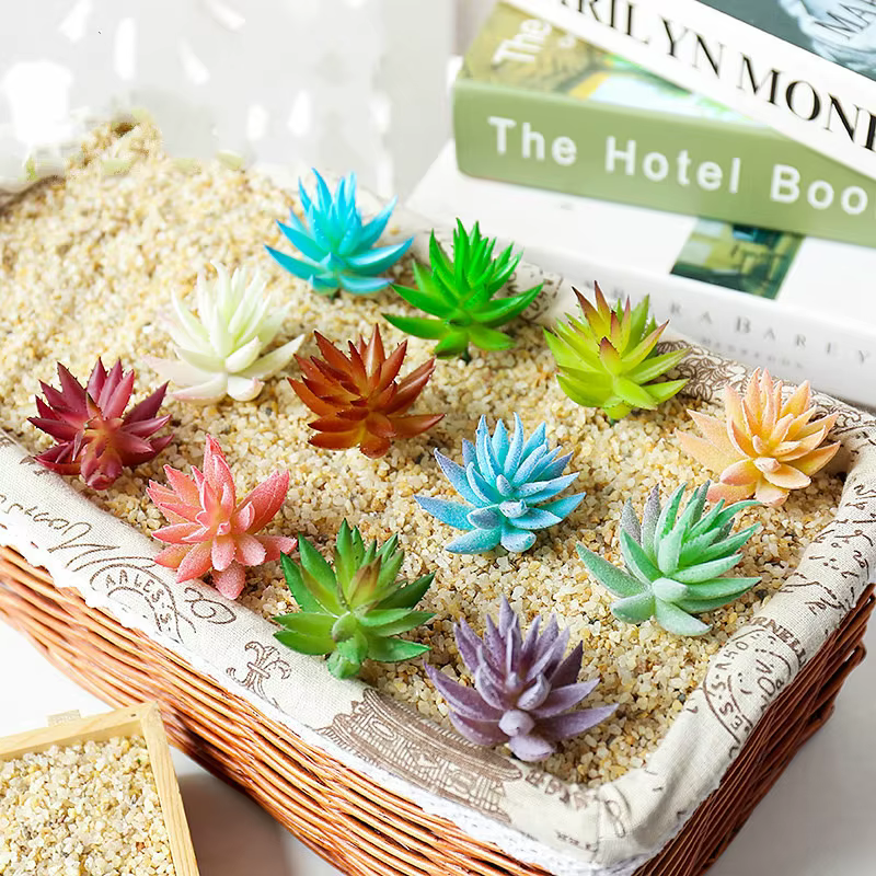 Mini plantes succulentes artificielles | Hauteur = 5.5cm diamètre = 6.5cm