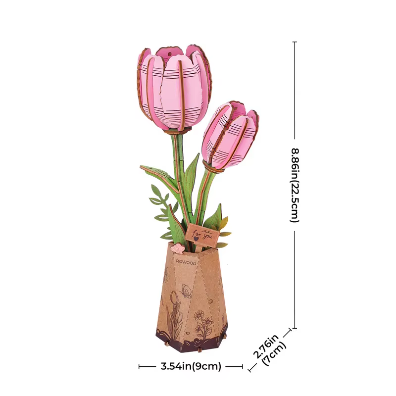 Fleurs en bois à faire soi-même Rolife : Orchidée violette
