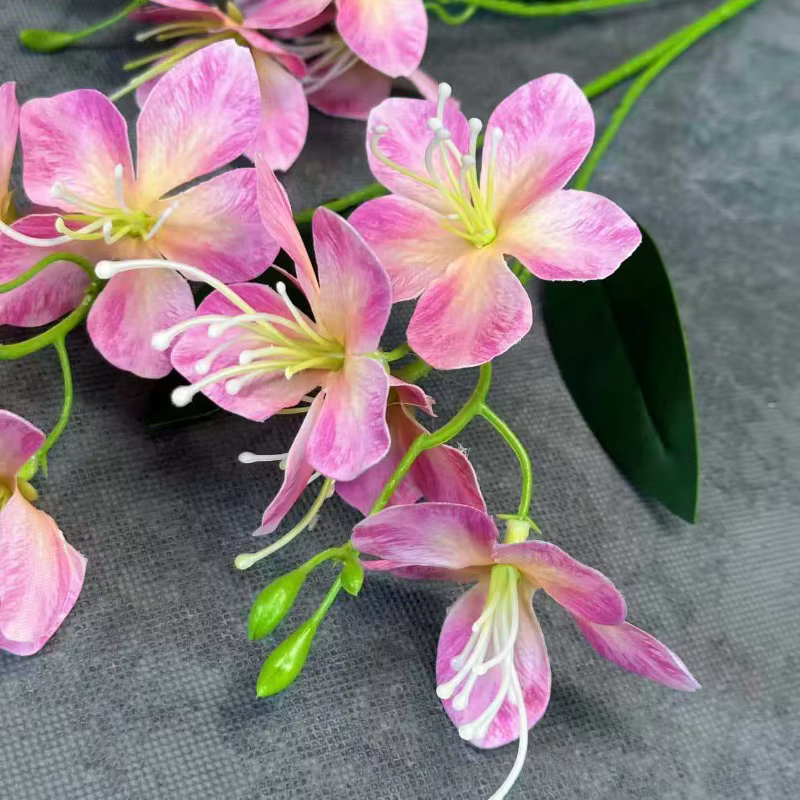 10 pièces de fleurs artificielles en soie de jasmin