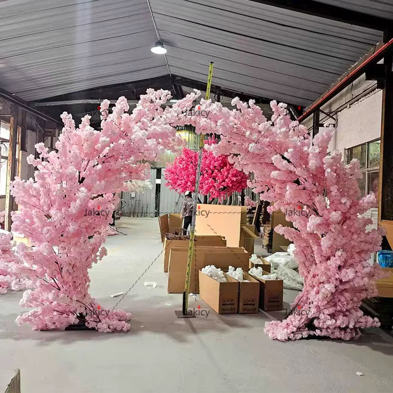 Arbre de cerisier artificiel blanc et rose de 1