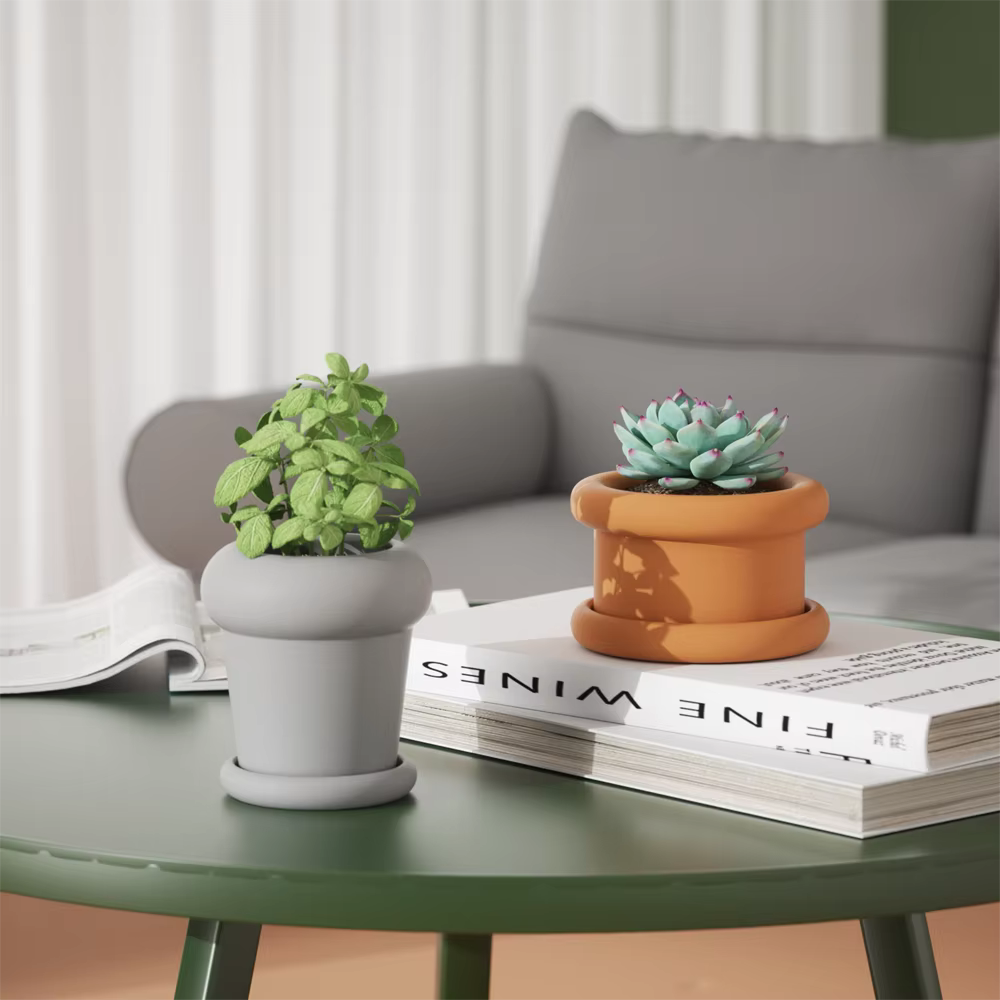 Boowan Nicole Colonne Pot de Plante Silicone Moules pour Ciment Fait Main Succulent Pot Béton Moule Décor À La Maison