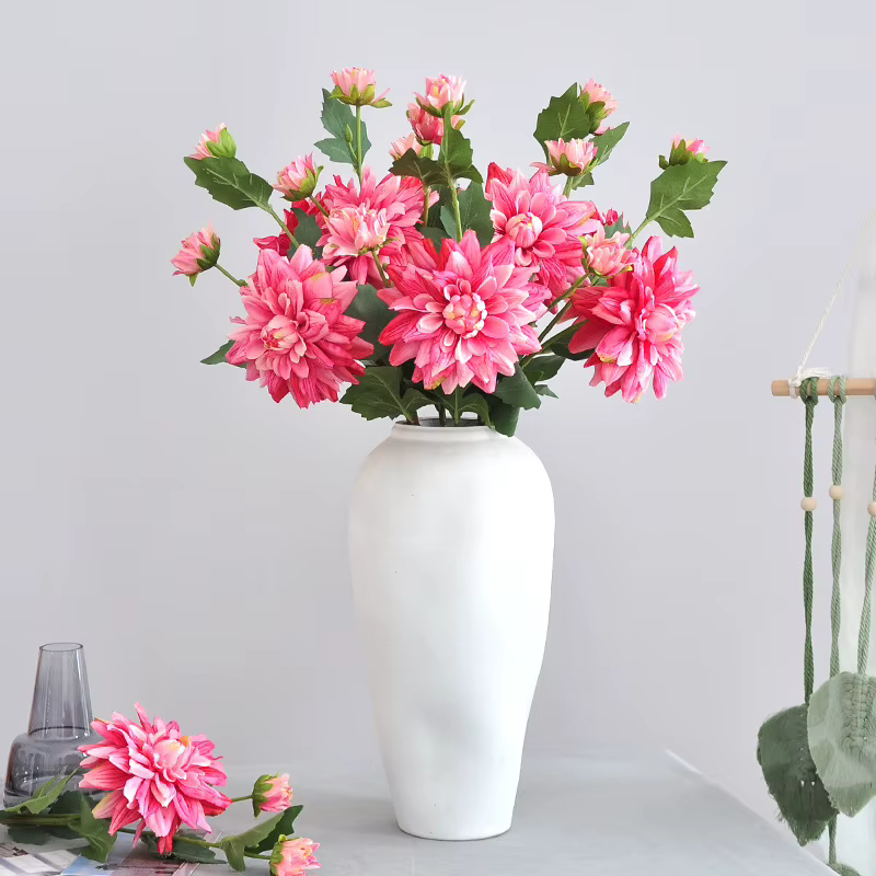 Fleur Artificielle de Nunlia à 3 Têtes Unique