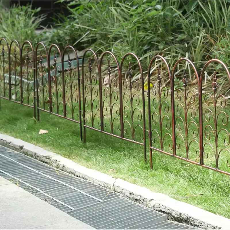Clôture en fer de style européen Barrière pour plantes d'extérieur