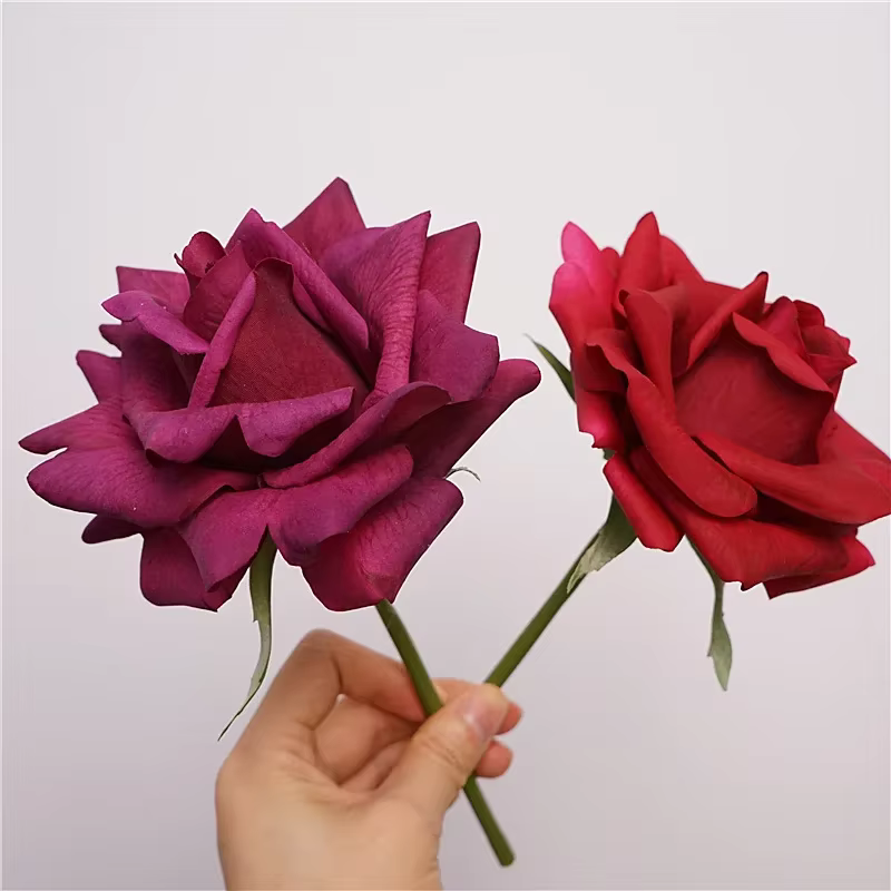Roses artificielles hydratantes au toucher réel