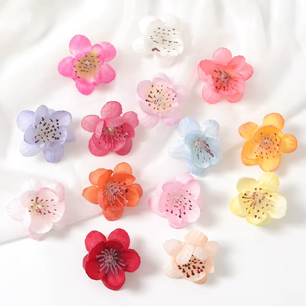 Tête de fleur artificielle en fleur de pêcher