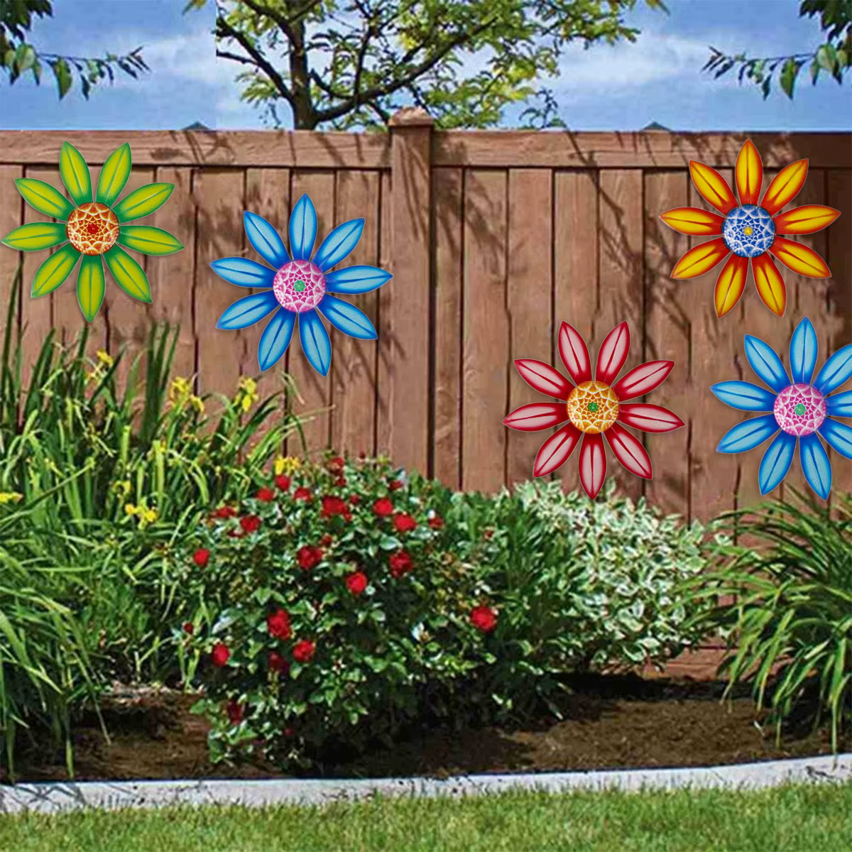 Décoration d'art mural tournesol : tournesol en métal de 6