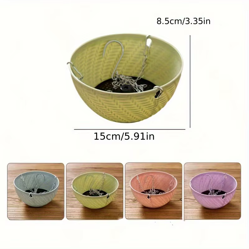 2 pots de fleurs suspendus