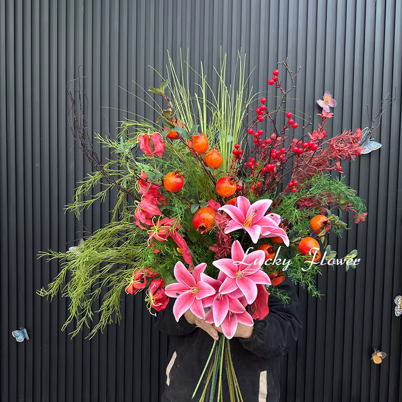Grandes fleurs artificielles couleur rose