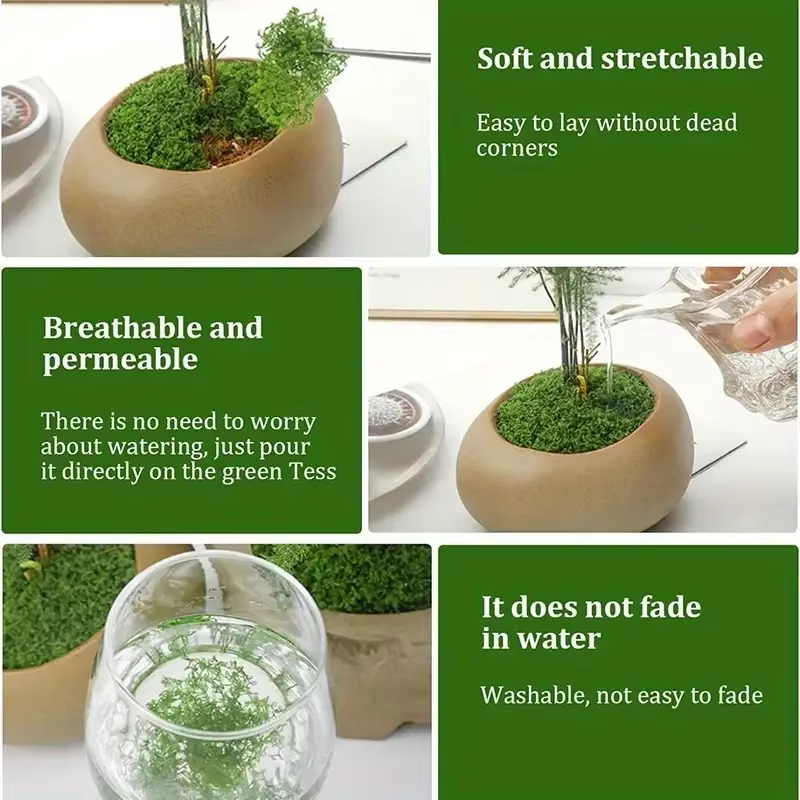 Faux mousse verte, artisanat de bricolage