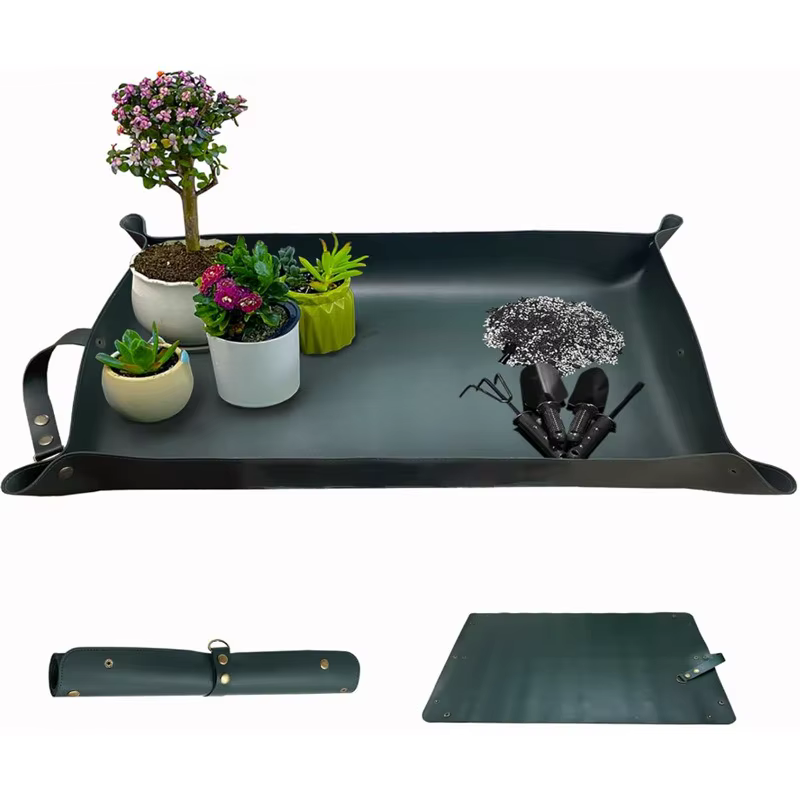 Tapis de recyclage pour plantes en cuir