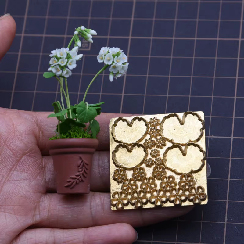 Moule de découpe à pression en argile ultra-légère miniature pour fleurs