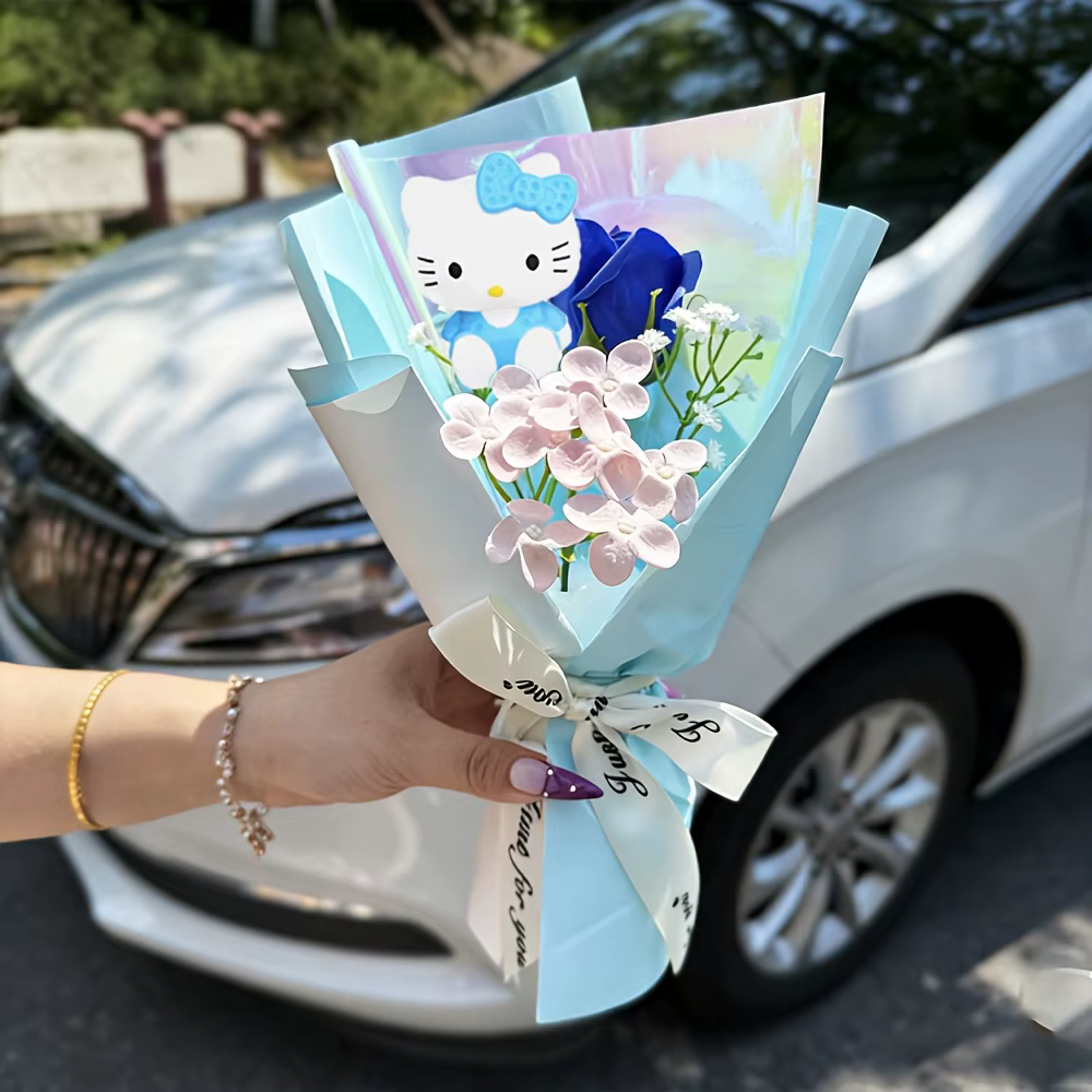 Sanrio Bouquet de fleurs artificielles Hello Kitty Rose
