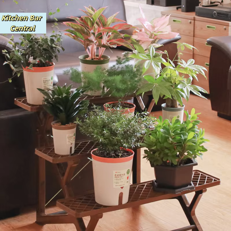 【Pot de fleurs hydroponique à double couche auto-arrosant en plastique pour la maison