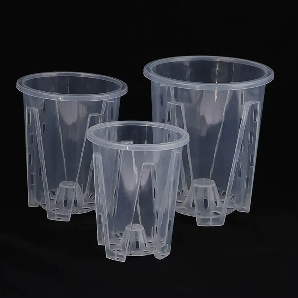Pot de fleurs transparent respirant pour le contrôle des racines