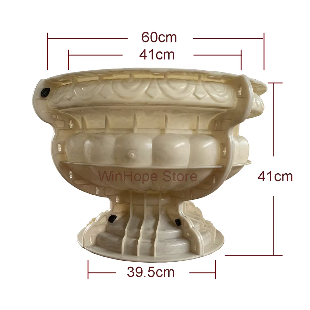 Jardinière décorative en béton en plastique