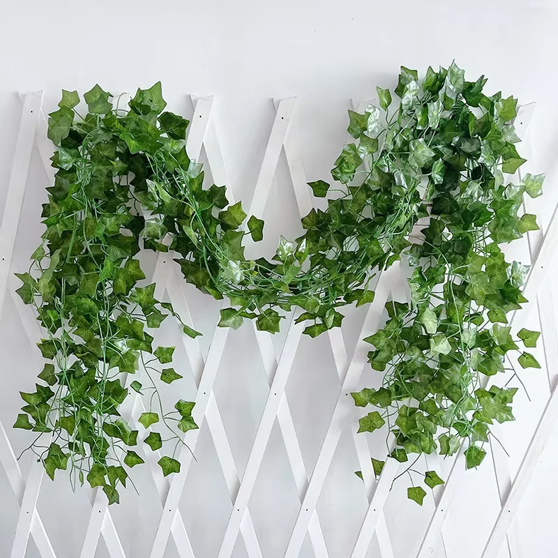 2.1m plante artificielle vigne vert lierre feuille guirlande soie tenture murale