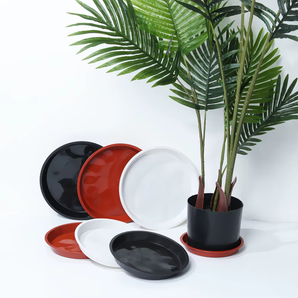 Plateaux d'égouttement en plastique durable de forme ronde