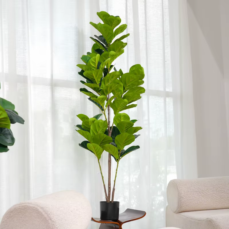 Plantes de sol artificielles au toucher réaliste avec pot