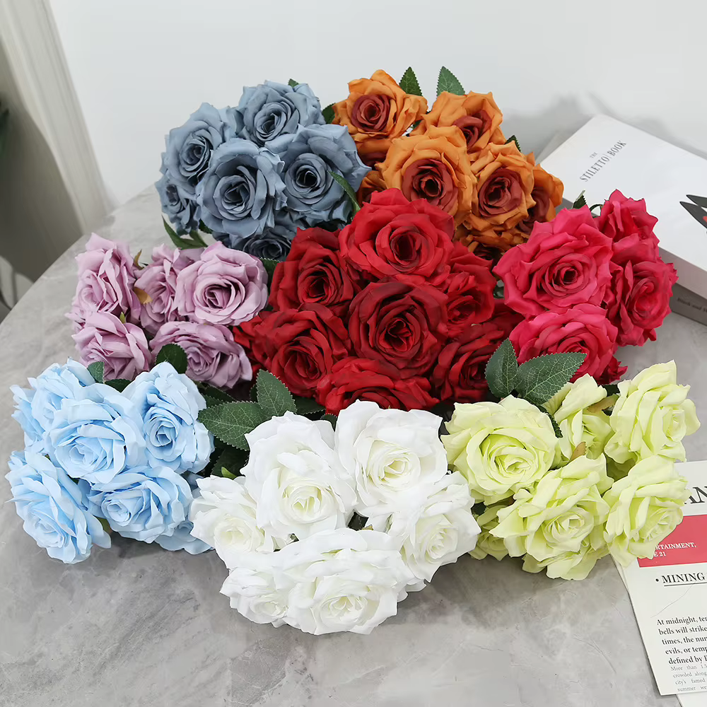 Bouquet de roses artificielles en diamant