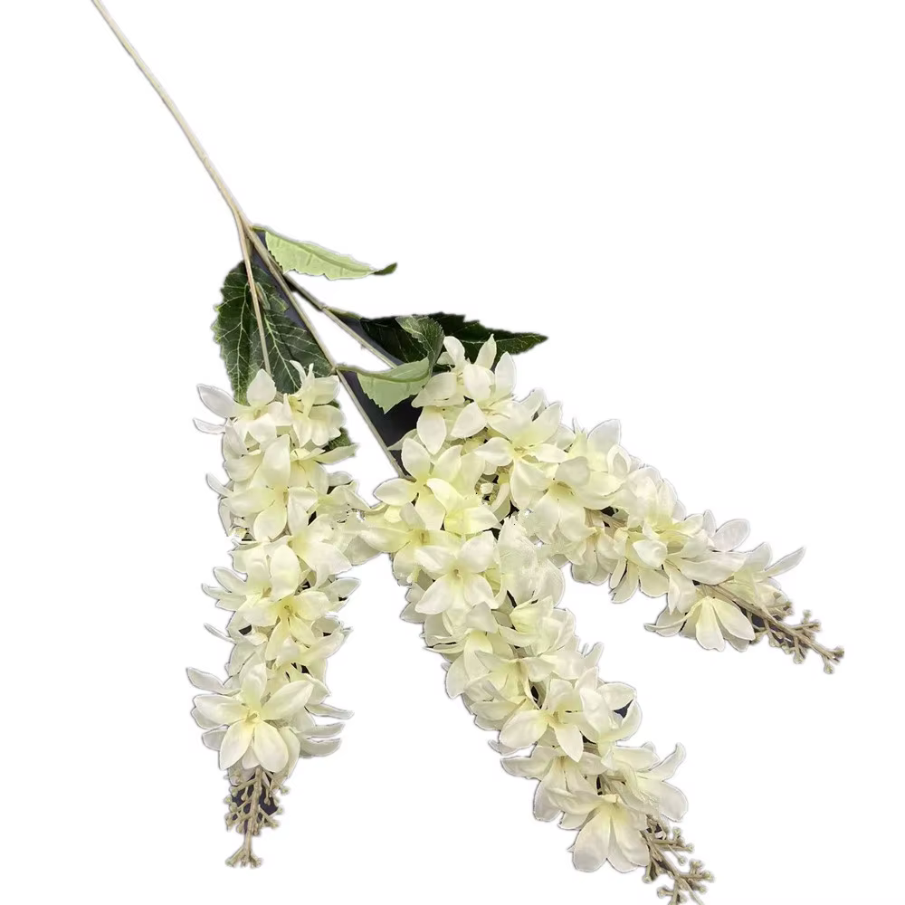 Un larkspur artificiel pour la décoration florale d'hôtel de mariage 3 fourchettes branche de fleur de jacinthe en soie
