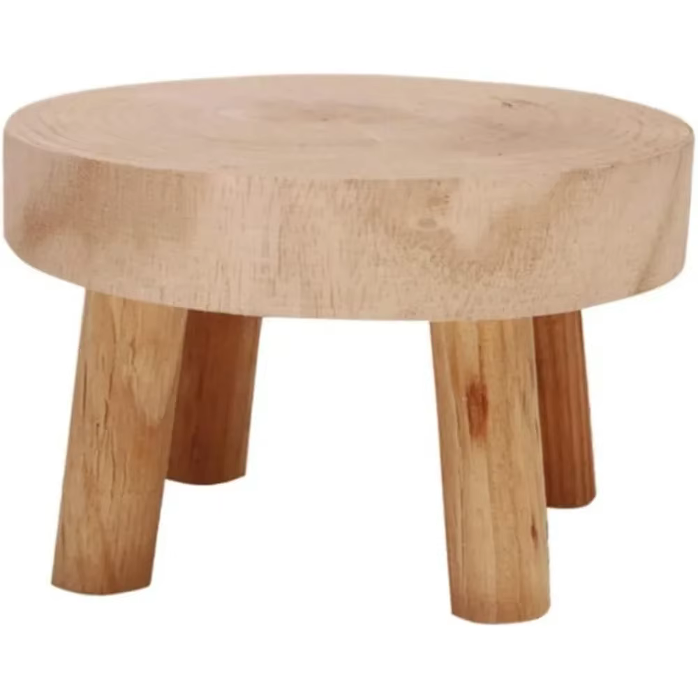 Tabouret de support de base de pot de fleur de plante en bois