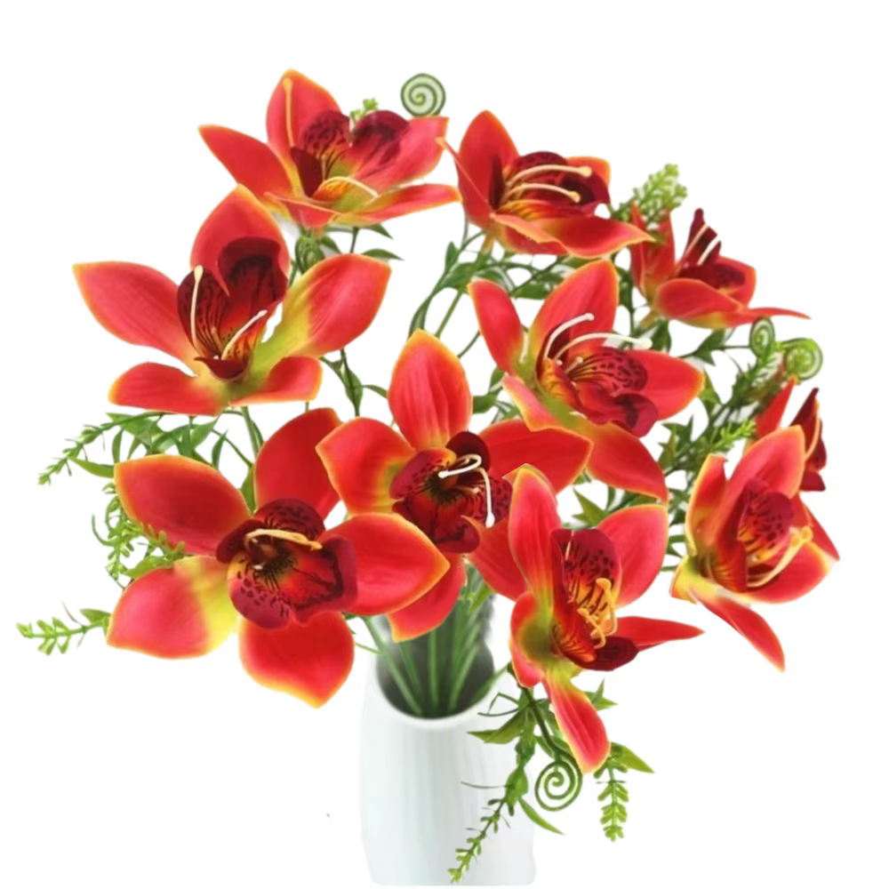 Bouquet d'orchidées en soie de haute qualité