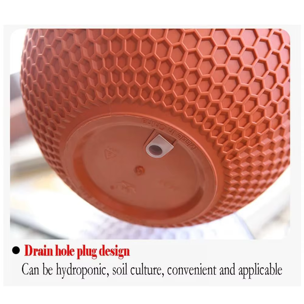 Nouveau Pot de fleur de tissage d'imitation en plastique suspendu Pot