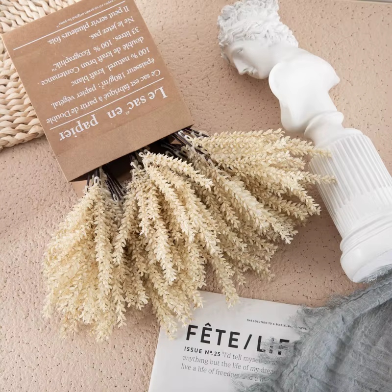 Plantes de Blé Artificielles vaccées en Plastique pour Décoration de Mariage