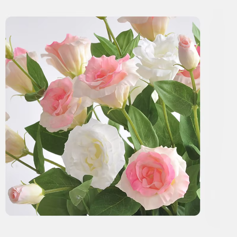 Fleurs artificielles soie rose Lisicodon Platycodon maison chambre décoration réel toucher fausse fleur Simulation Platycodons branche