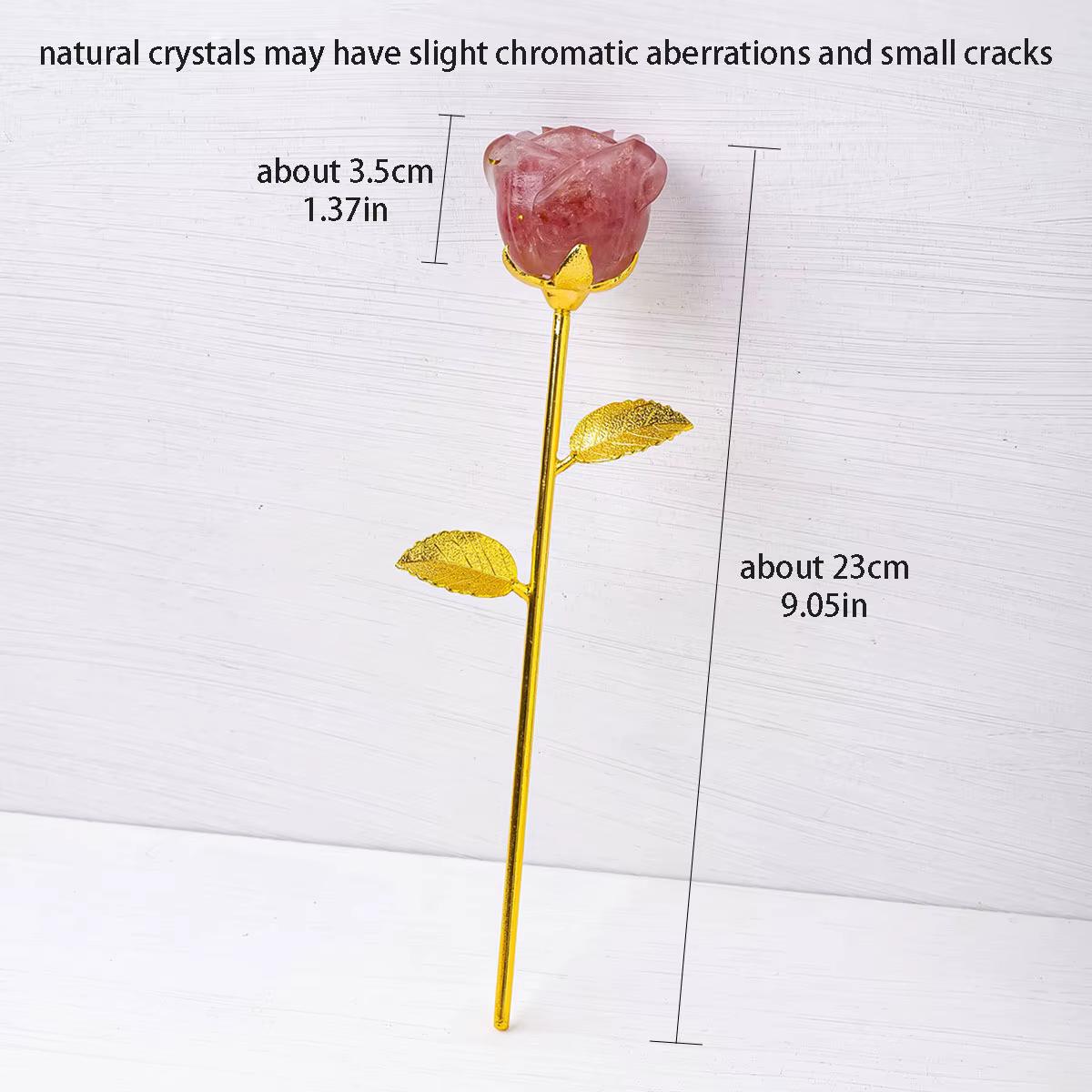 Statue de fleurs en Quartz Rose