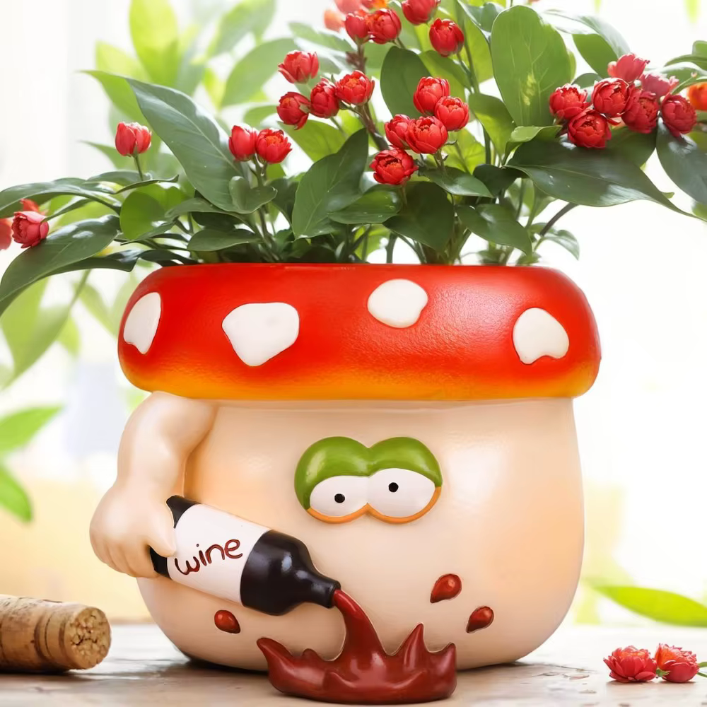 Petit pot de plante décoratif en céramique pour plantes d'intérieur et d'extérieur