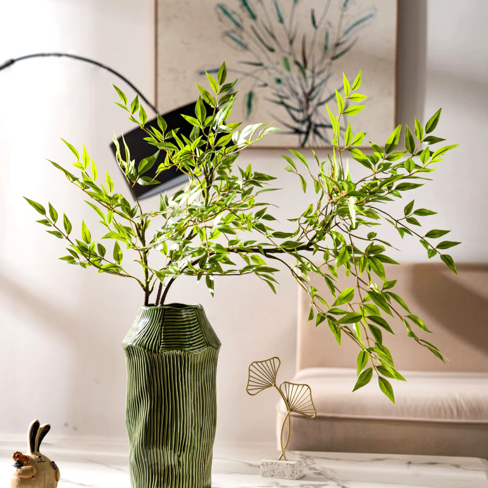 Feuilles de ficus de violon artificielles