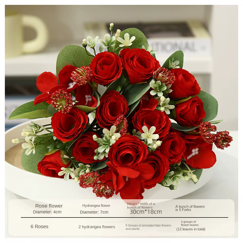5 fourchettes plante verte artificielle Arrangement floral Tiffany Rose mariage décoration de la maison aménagement