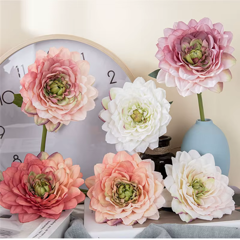 Dahlia – Bouquet de fleurs artificielles en soie