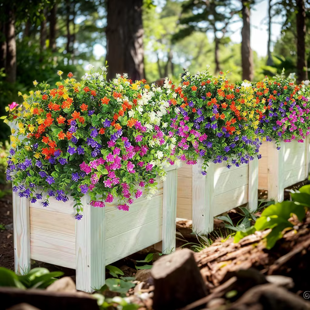 Fleurs artificielles pour décoration de jardin