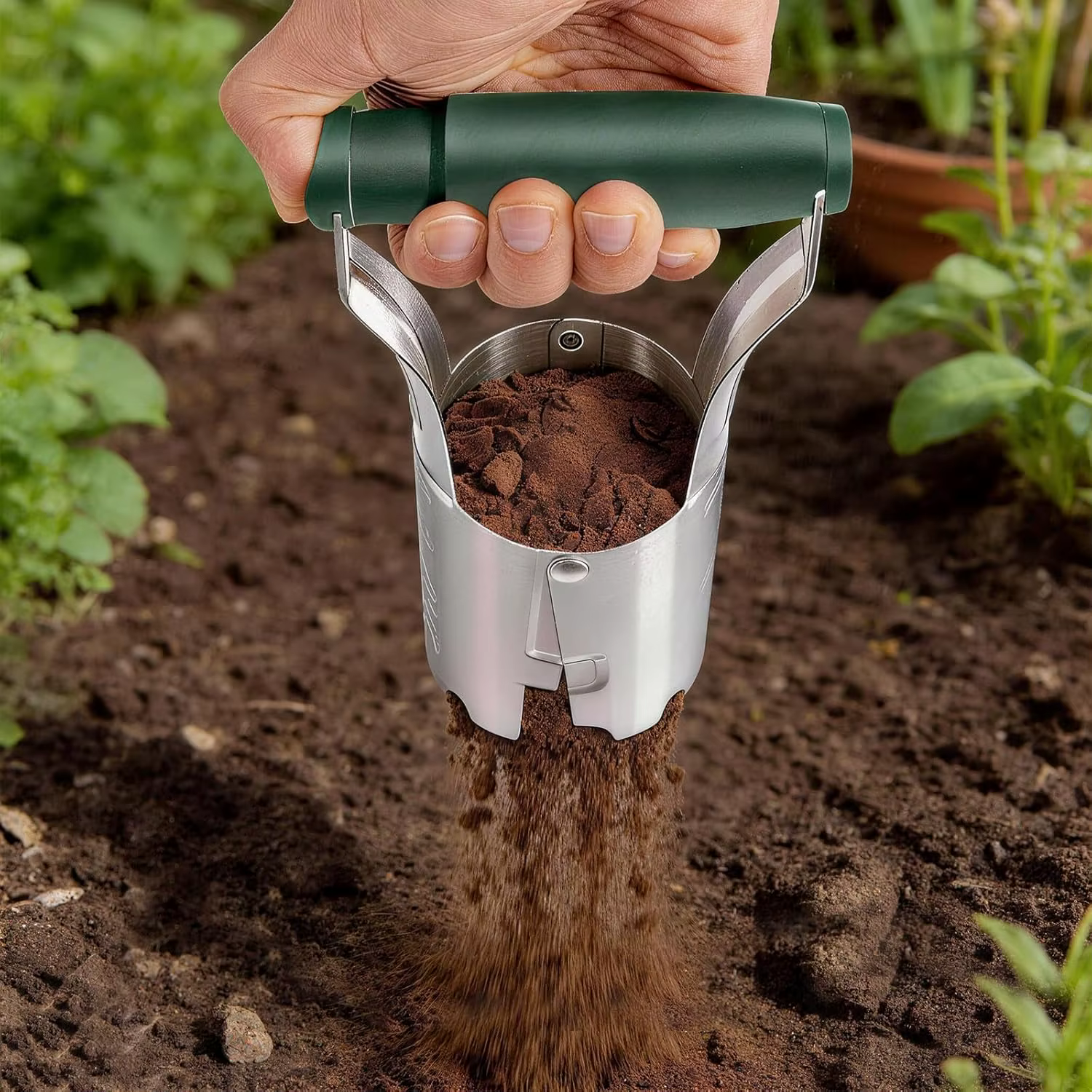 Transplanteur domestique et agricole de type cylindrique
