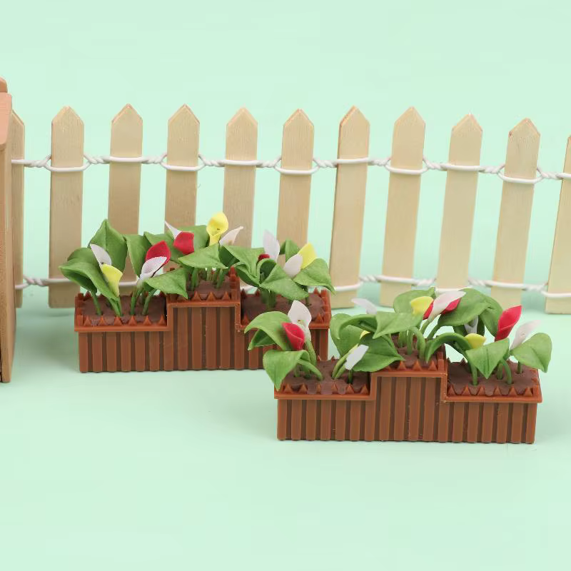 Plante en pot miniature Calla Lily 1:12
