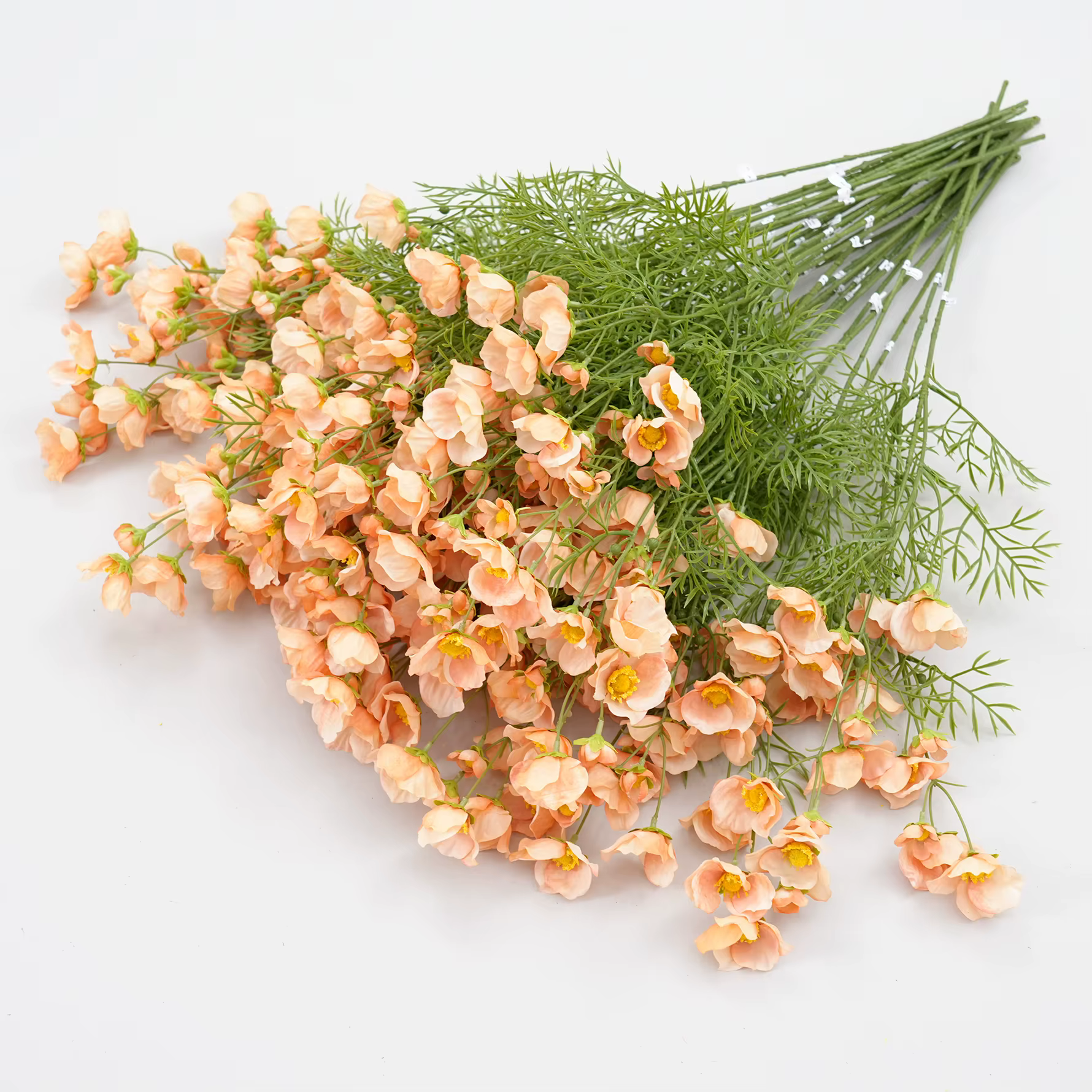 Branche de fleur artificielle de pavot Orange C2024