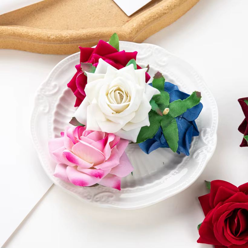 Roses rouges artisanales bon marché de 6Cm