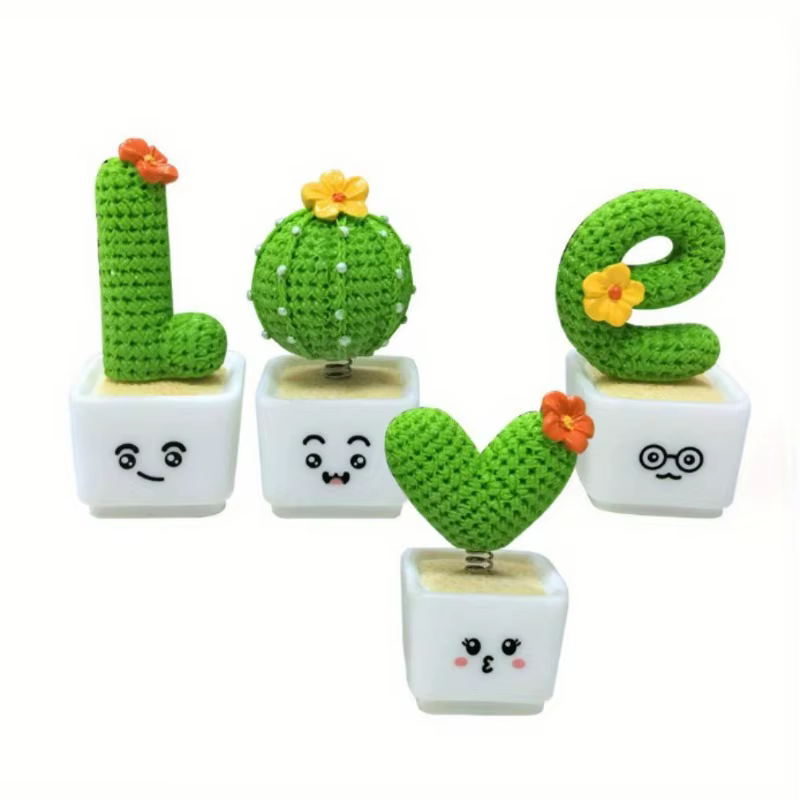 1 lot de 4, Cactus succulent en résine