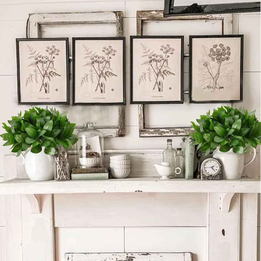Fleurs artificielles Plantes Feuille De Mariage Maison Chambre Table Festival Décorations Bouquet De Mariée Jardin Cour Accessoires Art Mur