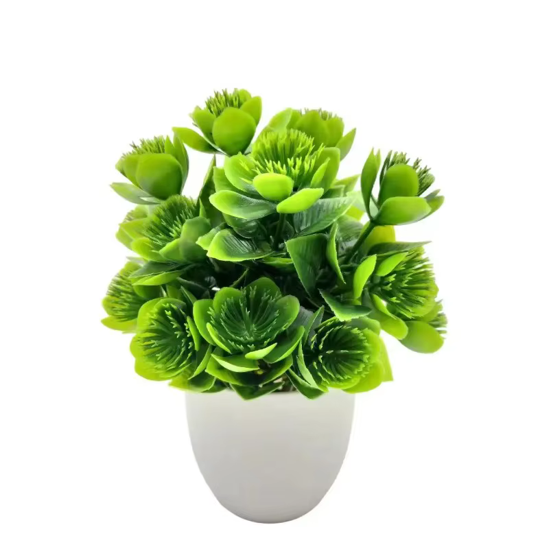 1 plante artificielle avec pot en plastique