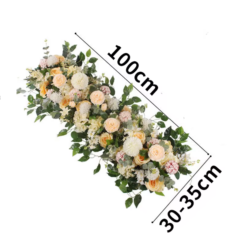 100CM bricolage mariage fleur mur Arrangement Supplie soie Peonie Rose artificielle rangée florale décor