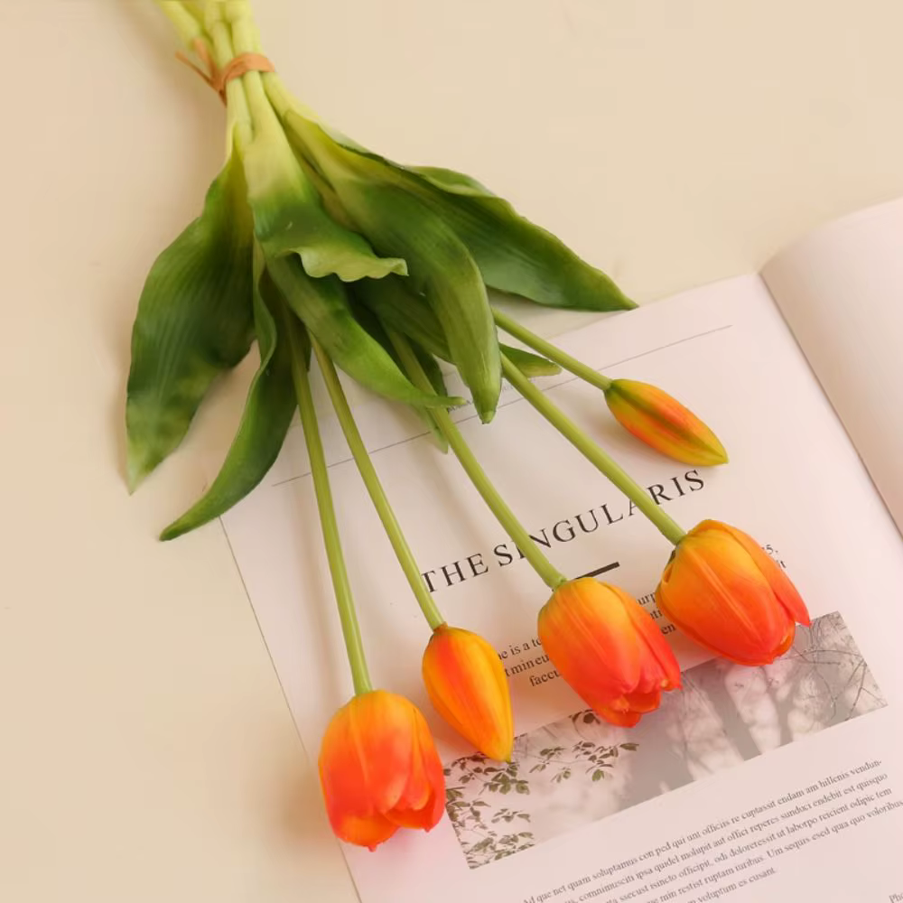 Bouquet de tulipes réalistes à 5 têtes