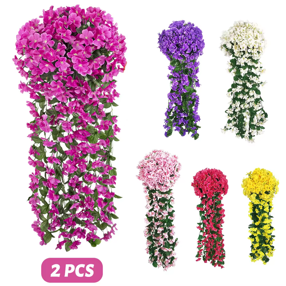 Guirlande de fleurs artificielles en lierre violet pour décoration d'arche de mariage