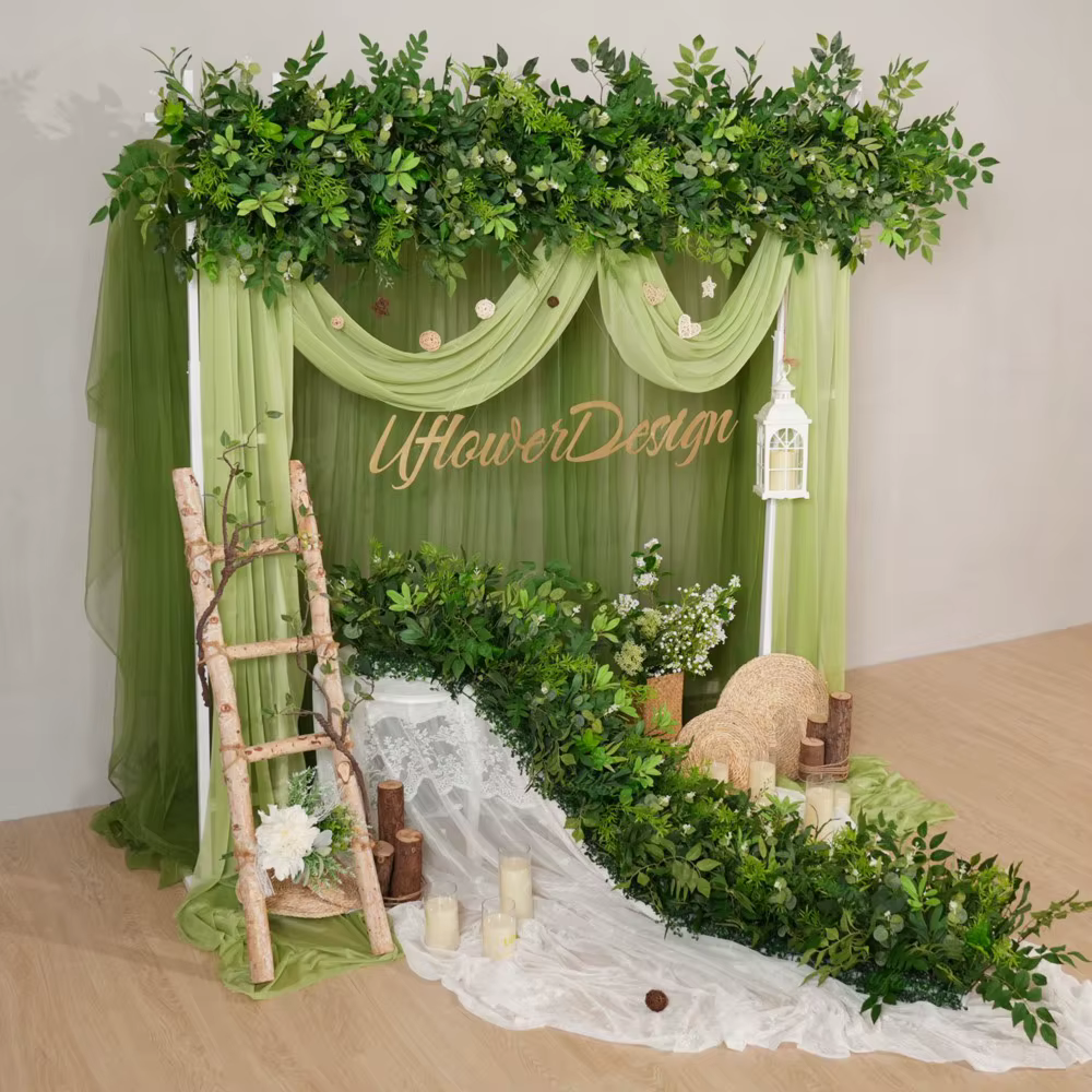 Décoration de fond de scène de mariage